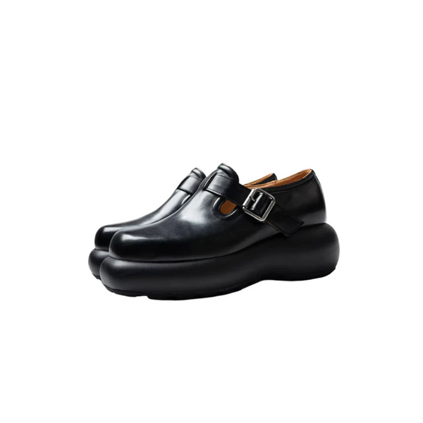 Sculptural T-Bar Platform Derby Shoes