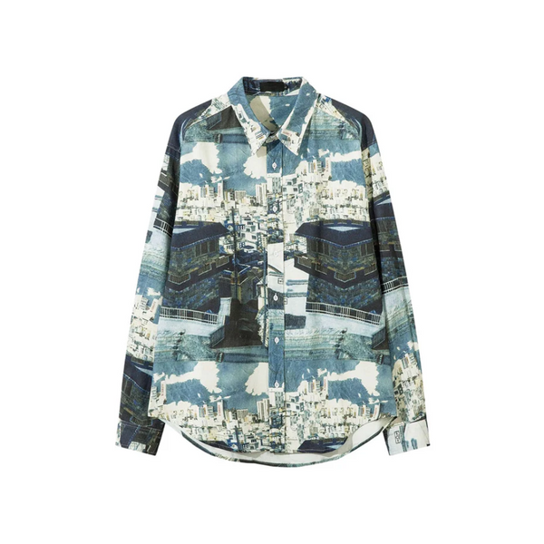 Cyberpunk Blue Sky City Shirt