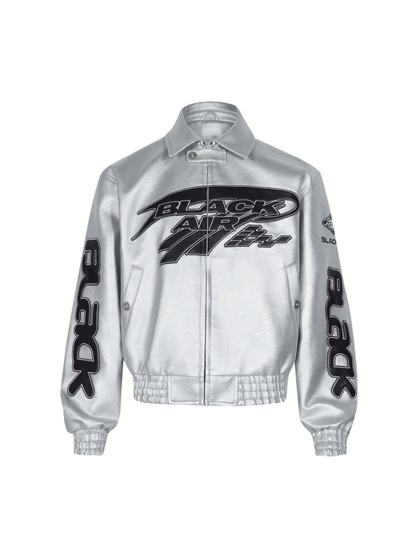 American Vintage Metallic Satin Bomber Jacket