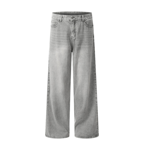 Baggy Washed Gray Wide Leg Jeans