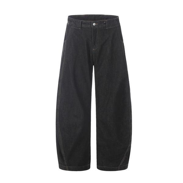 Black Wide Leg Jeans - Loose Fit Denim Pants