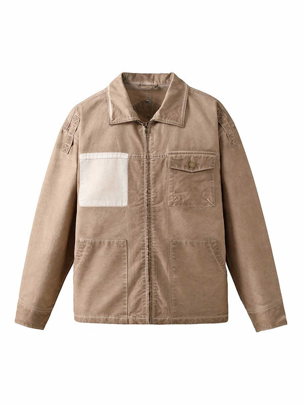 Contrast Panel Work Jacket
