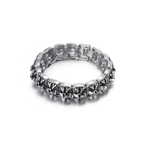 Cross Skull Men's Titanium Steel Bracelet