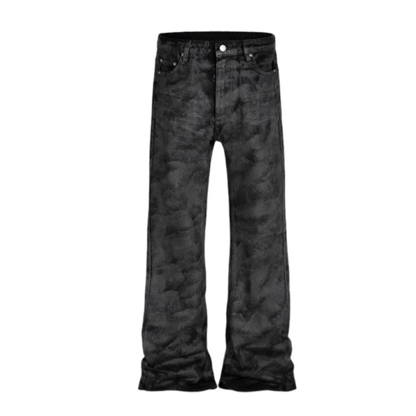 Dip-Dye Washed Stacked Flare Jeans