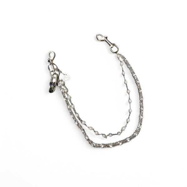 Byzantine Pearl Pant Chain Set - Double Layer Metal Waist Chain