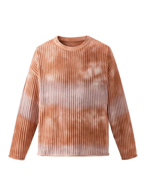 Gradient Dye Ribbed Knit Sweater