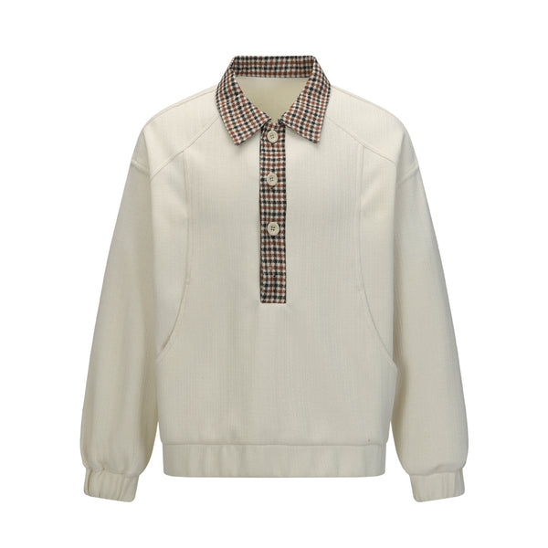 Heritage Check Pattern Polo Pullover