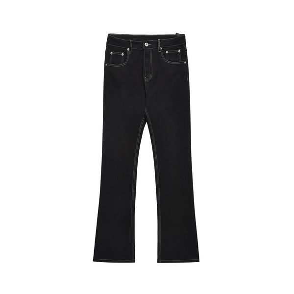 Jet Black Boot-Cut Flared Jeans