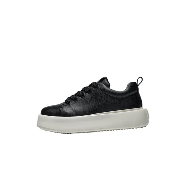 Elevated Leather Platform Sneakers