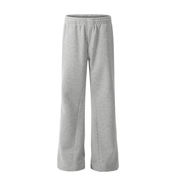 Loose Stacked Sweatpants with Embroidered Side Stripes