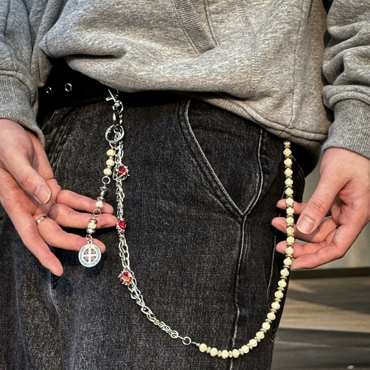 灵韵对撞SoulCollision 男女情侣款嘻哈街舞牛仔腰链裤链裤子配饰