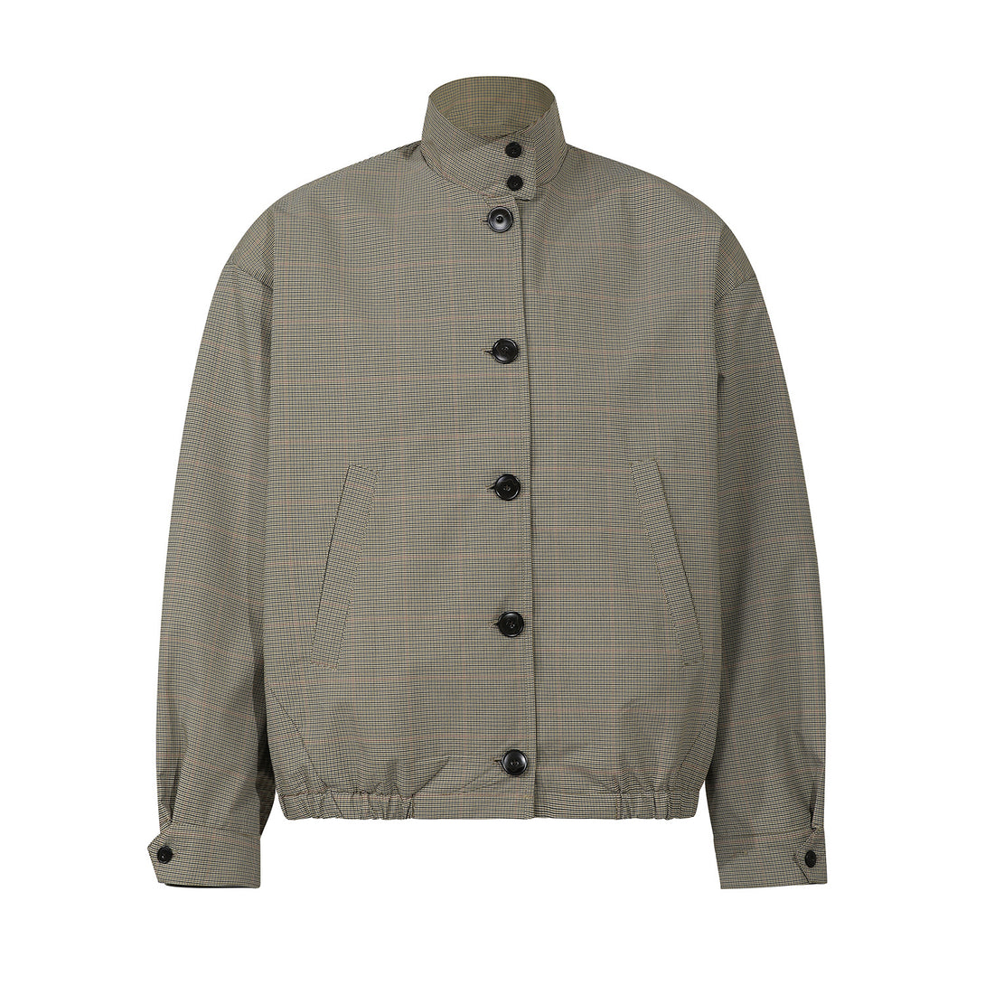 R9866美式复古小众高级感格子夹克街潮老钱风设计男式宽松外套
