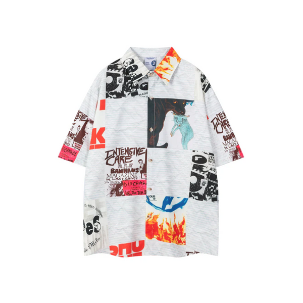 Patchwork Art Short Sleeve Shirt