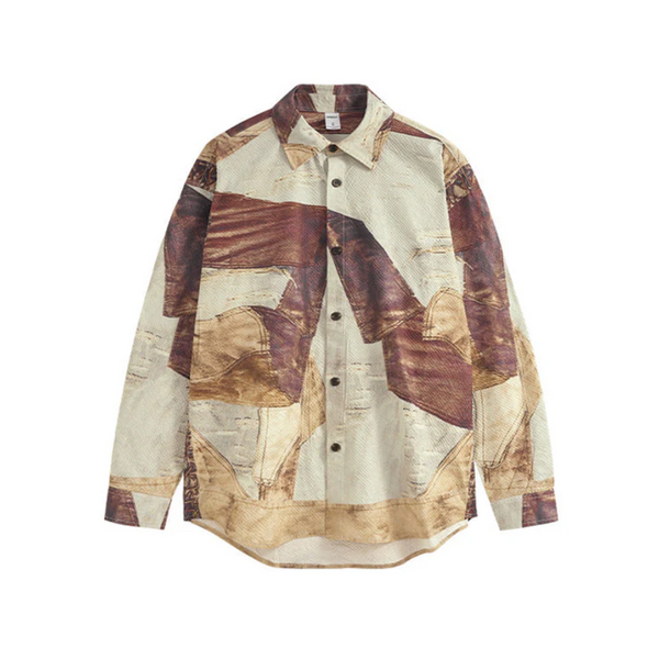 Patchwork Long Sleeve Shirt