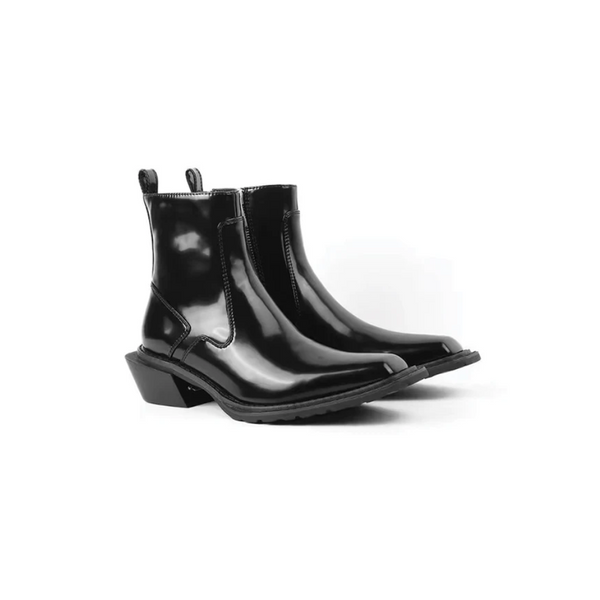 Patent Leather Chelsea Boots