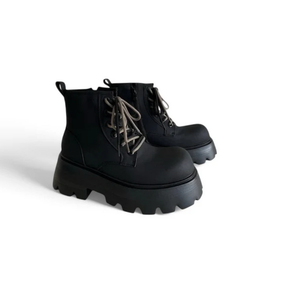 Platform Lace-Up Height Increasing Boots
