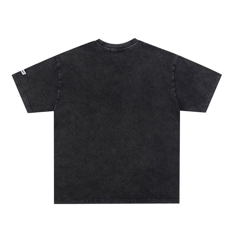 Black t-shirt on a white background