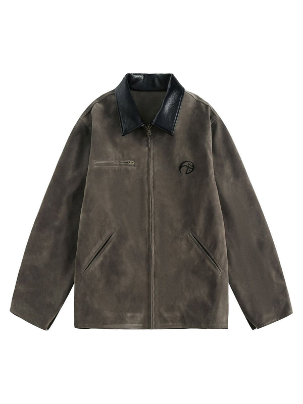 Detroit Style Contrast Collar Jacket