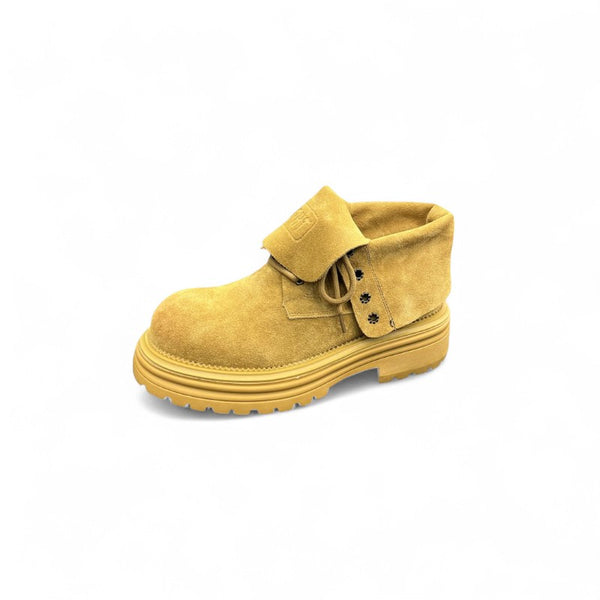 Cowhide Fold-Over Round Toe Work Boots