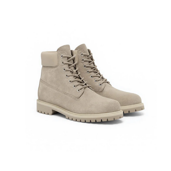Taupe Suede Utility Boots