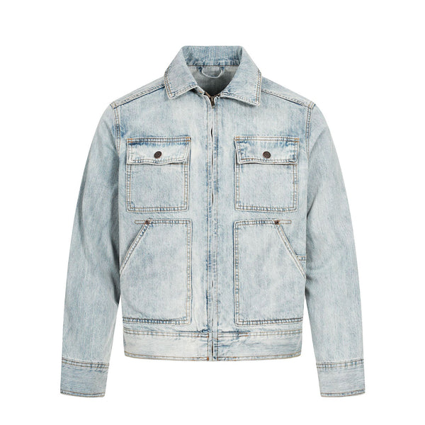 Vintage Wash Utility Denim Jacket